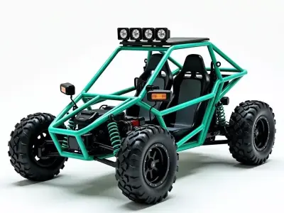 Rock bouncer Low-poly 3D model