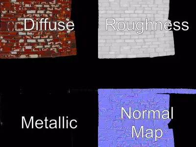 Weathered Brick Wall model pack Texture