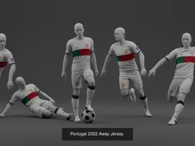 Portugal 2022 Jersey 3D Model Pack