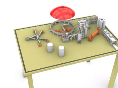 3D Printable Cement Factory Miniature 3D print model