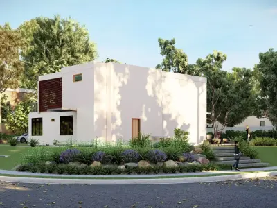 L Shape 3D House Model Low-poly 3D model