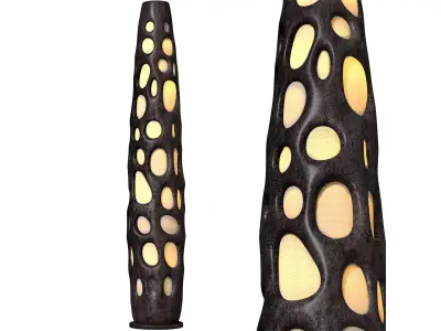 Modern designer floor lamp honeycomb Eco Sculptural Morel  3D model