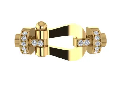 Force Large diamond bracelet 3D print model