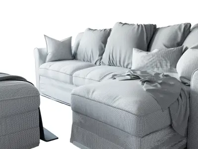 Green Scandinavian Sofa by IKEA 3D model