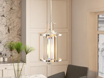 Bunton 1 - Light Lantern Geometric Pendant - 2 colour 3D model