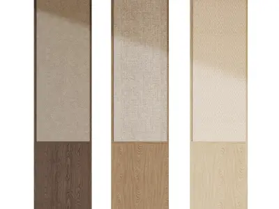 Wood and Cloth Wall Panels 3D model