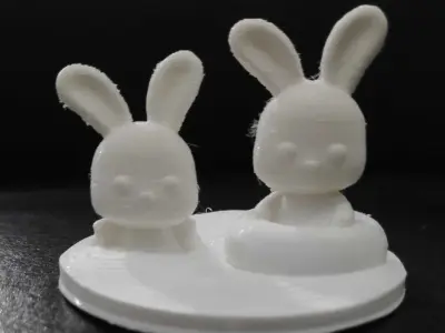 Bunny Swimming 3D print model