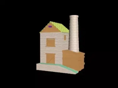 Medieval House 54 3D print model 3D model