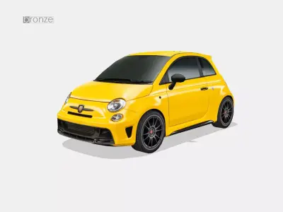 Abarth 695 Biposto Record Edition 2016 Low-poly 3D model
