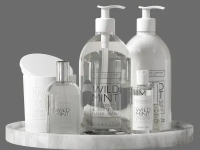 Decor White Mint Bundle Set 43 3D model