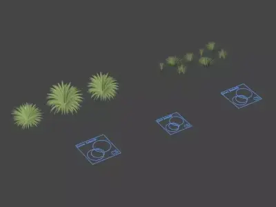 Modern Indoor Zen Garden with Glass Enclosure and Stone Wall 3D model