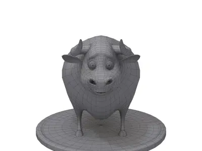 Bull cartoon 3D model