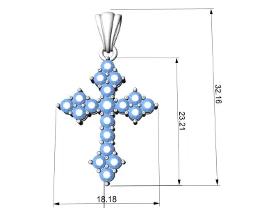 cross pendant 210324 3D print model