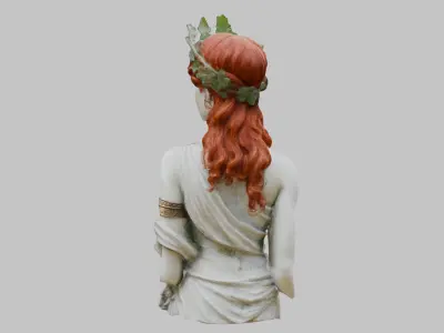 Vintage Victorian Goddess Sculpture Statue Figure Low-poly 3D model