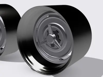 20inch Billet Steel Wheels with Spinner 2x Offsets 3D print model