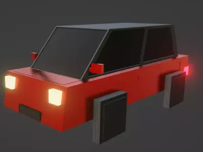 Low-Poly Car Free low-poly 3D model buy