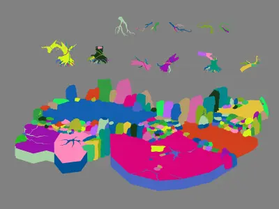 Stone Fallen Land - Entrance 01 3D model