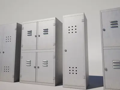  Locker Props Pack Low-poly 3D model