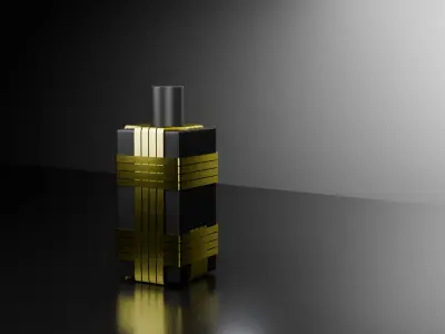 Modern Black Luxury Perfume Bottle 3D Model High Quality 3D model