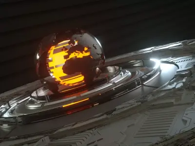 Broadcast Design - C4D Octane Scene File 3D model Low-poly 3D model