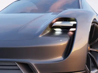 3D Porsche Mission E 3D model