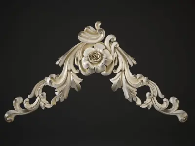 Carved corner 3D model