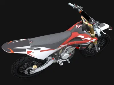 Motorcycle 2 dirt bike Low-poly 3D model