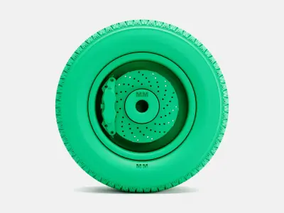 15x8 Magnum 500 Wheel BFGoodrich Radial TA Tire 3D print model