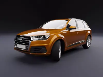 Audi Q7 Tfsi e Orange Dark 3D model