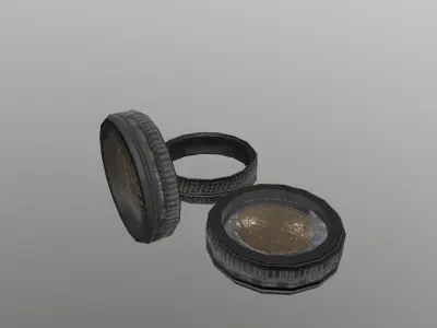 Low Poly Tire lens ring Free low-poly 3D model