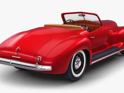 Generic Cabriolet Retro Car v 1 3D model
