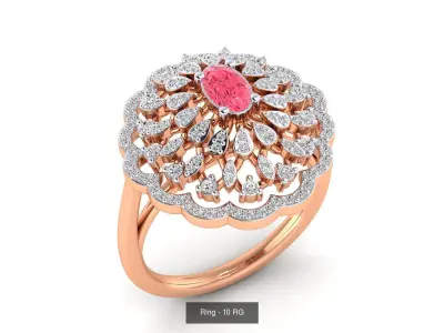 3 cocktail ring 3D Model Pack