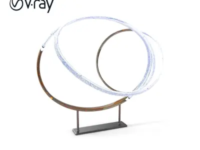 Modern Art Sculpture Model Pack Low-poly 3D model