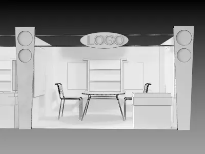 Booth Exhibition Stand a406b 3D model