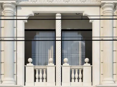 Classic facede 3D model