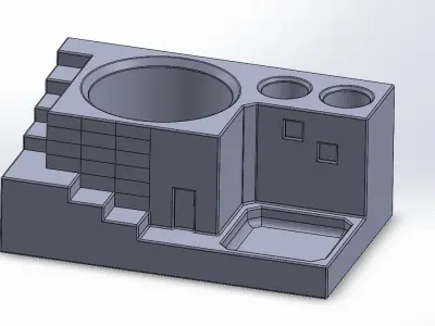 small stairs pattern vase 3D print model