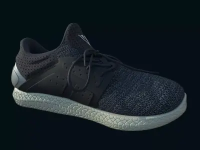 Trainers blue grey 3D model 3D model