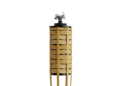 Bungalow torch bamboo BLENDER 3D Model Cycles 3D model