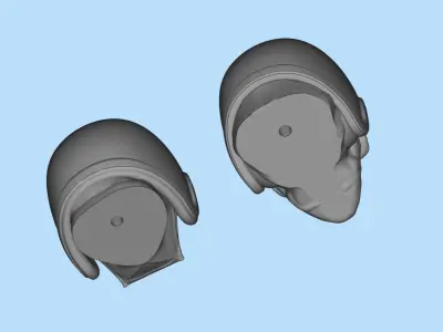 STL printable Skull and D Vader head for Wild Willie Driver 3D print model