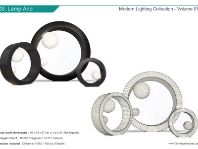 Modern Lamps Collection Faiences 3D model