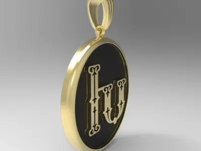 Decorative Letter Xh 3D print model