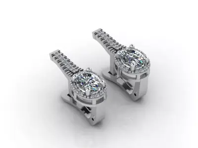 Women Earrings 3DM STL Womens Earring Renders 3D print models   3D print model