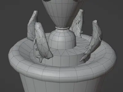 Drinking Fountain Low-poly 3D model get