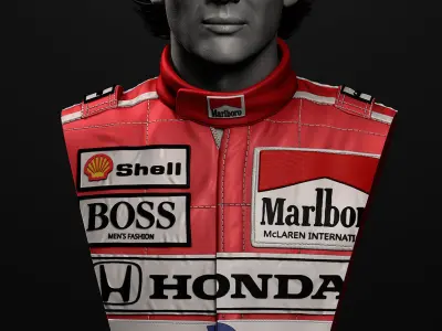 Ayrton Senna Bust 3D print model