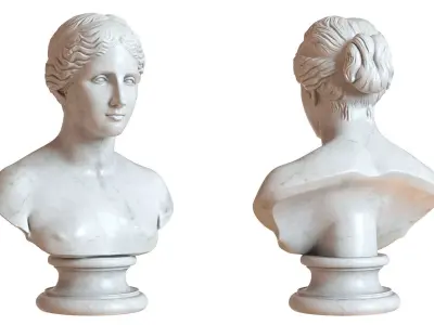 Antique female bust 3D model