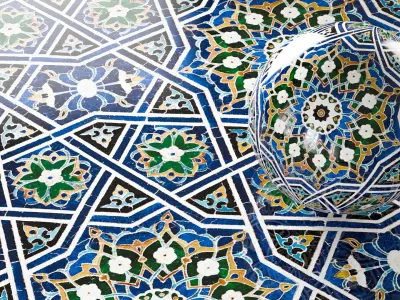  Islamic ornament Uzbek Ceramic mosaic 3D model