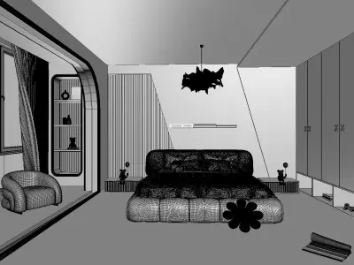 Master bedroom 3D model 3D model