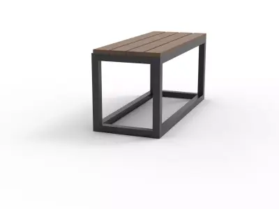 BENCH 02 Low-poly 3D model