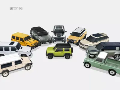 Off-Road 10 car colection 1 3D Model Pack