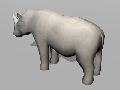 rhinoceros rhino Low-poly 3D model